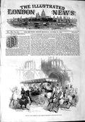Original Old Antique Print 1844 Char-A-Banc Queen King French Horses Carriage