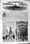 Original Old Antique Print 1844 Interior St. Mary'S Church Herne Hill Archi 19th
