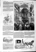 Original Old Antique Print 1844 Patent Quartobus Cab Rabbi Jews Burns Ma 19th
