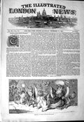Original Old Antique Print 1844 Christmas Scene Alfred Crowquill Costumes 19th
