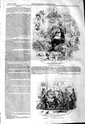 Original Old Antique Print 1845 Drawing Christmas Dream Phiz Men Meeting 19th