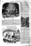 Original Old Antique Print 1845 Native Meeting Park New York America Aberfeldy