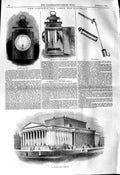 Old Antique Print 1845 Portable Gas Lamps Railways St. George'S Liverpool 19th