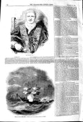 Original Old Antique Print 1845 Pope Gregory Xvi Ship Pelican Chinese Ransom