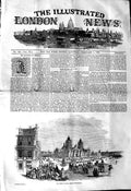 Old Antique Print 1845 View Great Square Mexico South America Buildings 19th