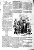 Original Old Antique Print 1845 Valentines Day Romance Family Scene Victorian