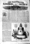 Original Old Antique Print 1845 Monster Bell York Minster Mears Whitechapel