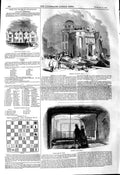 Original Old Antique Print 1845 Ford House Newton Abbot King'S Cross Queen Bath