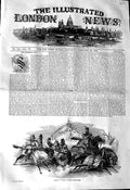 Original Old Antique Print 1845 Lessing'S Sledge Horses Men U 19th