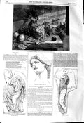 Original Old Antique Print 1845 Parthenon Marble Elgin Marbles Victory Sunbeam
