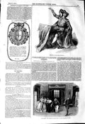 Original Old Antique Print 1845 Lemaitre Caesar Sheriff Bazan Haymarket Theatre
