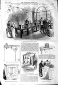 Original Old Antique Print 1845 Weighing Office Bank England Sovereign 19th