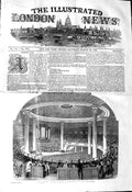 Original Old Antique Print 1845 Celebration Washington Birthday Tabernacle York