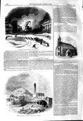 Old Antique Print 1845 Tribune Office New York Llanllechyd Church Algiers 19th