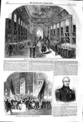 Original Old Antique Print 1845 Robert Stopford Greenwich Hospital Nelson 19th