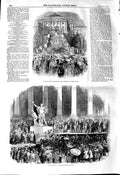 Original Old Antique Print 1845 Inauguration President Folk Oath Scene 19th