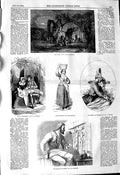 Original Old Antique Print 1845 Art Prisoner Gisors Milkmaid Gipsy'S Home 19th