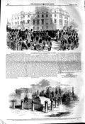 Original Old Antique Print 1845 Funeral Col. Clive Tomb Duke Sussex Kensa 19th