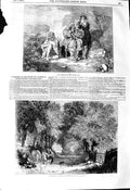 Old Antique Print 1845 Irish Mendicants Roger Coverley Gipsies Harrison 19th