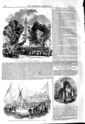 Old Antique Print 1845 Funeral Marquis Downshire Orphan Asylum Devonport 19th