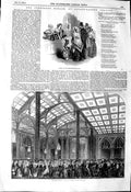 Original Old Antique Print 1845 Free Trade Bazaar Covent Garden 19th