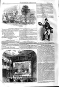 Original Old Antique Print 1845 Cinderella Lyceum Theatre Standard Wright 19th