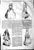 Original Old Antique Print 1845 Duchess Argyle Chesterfield Bolingbroke 19th