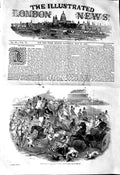 Original Old Antique Print 1845 Epsom Horse Races Sport Grand Stand Carriages
