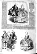 Original Old Antique Print 1845 Queen Costume Ball Prince Albert Cowper La 19th