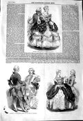Original Old Antique Print 1845 Costume Duchess Albans Dawson Damer Lady Tigre