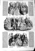 Original Old Antique Print 1845 Queen Costume Ball Duchess Duke Viscount Lo 19th