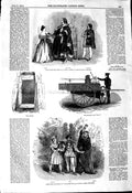 Original Old Antique Print 1845 Opera Lucrezia Borgia Theatre Electric G 19th