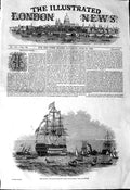 Original Old Antique Print 1845 Queen Albion Ship Spithead Royal Yacht Boats