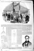 Old Antique Print 1845 William Follett Prince Albert Hospital Paddington 19th
