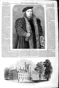 Old Antique Print 1845 Royal Agricultural College Cirencester Ne Holbein 19th