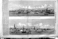 Original Old Antique Print 1845 Panorama City Antwerp Queen Royal Yacht Ships