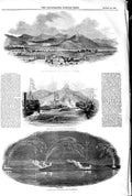 Old Antique Print 1845 Seven Mount Godesberg Royal Yacht Stolzenfels Ship 19th