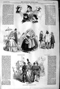 Original Old Antique Print 1845 Prussian Officers Cologne Students Bonn Germany