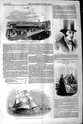 Old Antique Print 1845 Great Britain Ship New York Slaver Africa Hudson 19th