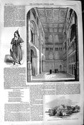 Old Antique Print 1845 Ely Cathedral Madierese Costume Bishop Wells Bath 19th