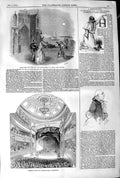 Original Old Antique Print 1845 Theatre Royal Manchester Drury Enchantress 19th