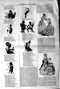 Original Old Antique Print 1845 Railway Shares Cartoons Ladies Fashion Dresses