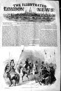 Original Old Antique Print 1845 Abd-El-Kades Warriers Weapons Horses War 19th