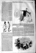 Original Old Antique Print 1845 Newport-Mayo Ireland Macready Princess Theatre