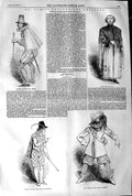Original Old Antique Print 1845 James'S Theatre JerrMatthew Charles Victorian