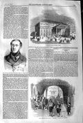 Original Old Antique Print 1845 Wallace Composer Opera Maritana Theatre 19th