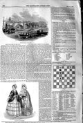 Original Old Antique Print 1845 Ship Tory India Docks Martyrs Obelisk Edinburgh