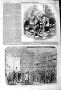 Old Antique Print 1845 Julien'S Promenade Concert Covent Garden Theatre 19th