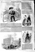 Original Old Antique Print 1845 Tom Thumb Bolton Steam-Boiler Explosion Fashion