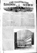 Original Old Antique Print 1846 Government Offices Downing Street London 19th